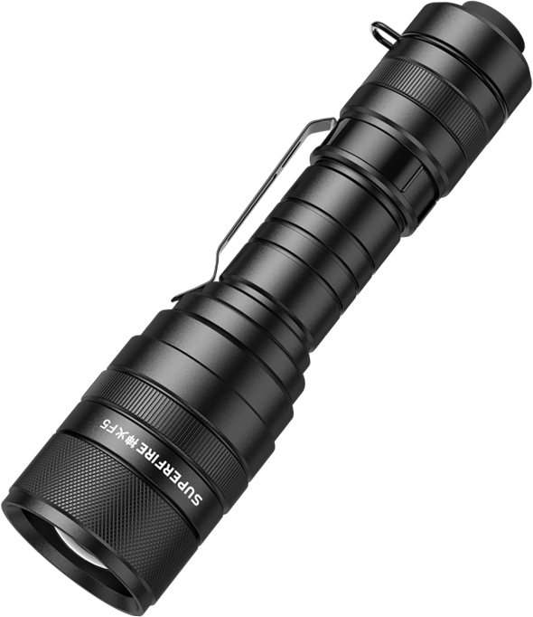 lanterna led superfire f5 cu zoom, 10w, 1100 lm, 5 moduri, rezistenta la apa, incarcare usb, negru